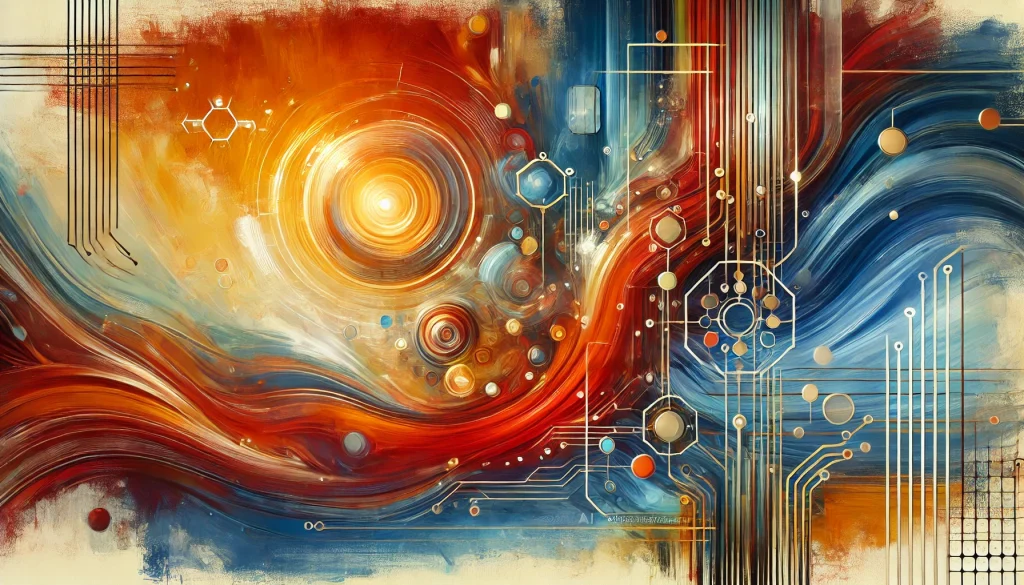 Abstract digital artwork symbolizing complexity versus clarity in automation systems, representing the transition from Zapier-dependent funnels to streamlined GPT solutions.